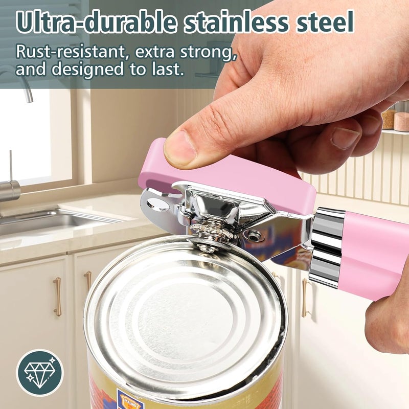 Yannier Multifunctional Heavy Duty Can Opener Manual Smooth Edge Can Opener and Bottle Openers with Magnet Durable Sharp Cutting Blade Comfortable Handle Big Effort-Saving Knob Kitchen Tool - Image 4